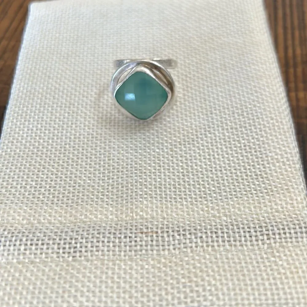 Beautiful large stone ring in silver - Picture 3 of 4